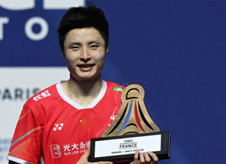 Congratulations to Shi Yuqi for winning the 2024 French Open. (photo: AFP)