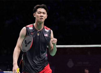Lee Zii Jia advances to the 2024 Badminton Asia Championships quarterfinals. (Photo: Fred Lee/Getty Images)