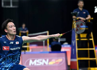 Kento Momota is a strong addition to Japan's Thomas Cup team. (photo: Shi Tang/Getty Images)