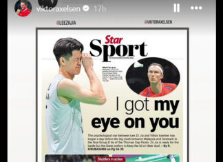 Viktor Axelsen joked about using psychological weapons against Lee Zii Jia. (Photo: Viktor Axelsen's IG)