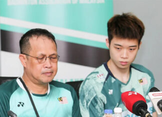 Rexy Mainaky (left) reveals that BAM is seeking ranking protection for Ng Tze Yong. (Photo: NSTP)