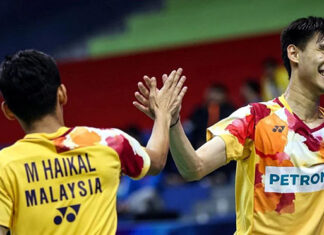 Muhammad Haikal/Choong Hon Jian advance to the 2024 Malaysia Masters second round. (photo: Bernama)
