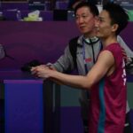 Witnessing Momota’s disappointment, Japan’s head coach Park Joo Bong came forward to console Momota on Thursday. (Photo: Chengdu 2024)