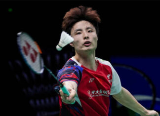 Shi Yuqi is spearheading China's challenge in the 2024 Thomas Cup final against Indonesia. (Photo: Shi Tang/Getty Images)