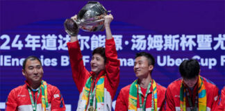 If Shi Yuqi can maintain his current momentum until the Paris Olympics, he is going to be the favorite to win the 2024 Olympic gold medal. (Photo: Shi Tang/Getty Images)