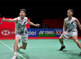 Man Wei Chong/Tee Kai Wun put on a great battle in the first round of the 2024 Indonesia Open. (photo: Bernama)
