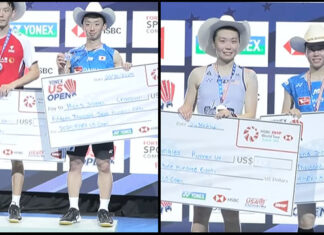 Both Yushi Tanaka and Natsuki Nidaira pulled off significant upsets, beating higher-ranked opponents Lei Lanxi and Zhang Beiwen, respectively, to claim their titles at the US Open. (Photo: BWF)