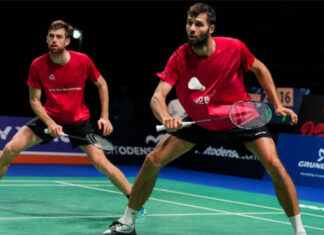 French men’s doubles pair Lucas Corvée and Ronan Labar have been included in a revised 17-pair Paris Olympics men’s doubles draw. (Photo: Shi Tang/Getty Images)