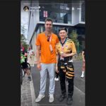 Lee Zii Jia takes a picture with Pau Gasol at Paris Olympic Village. (Photo: Lee Zii Jia's Instagram)