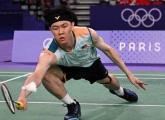 Lee Zii Jia makes the 2024 Paris Olympics semi-finals. (Photo: AFP)