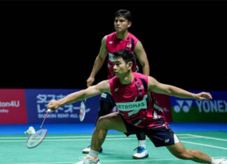 Goh Sze Fei/Nur Izzuddin suffer 1st round exit at the 2024 Korea Open. (Photo: AFP)