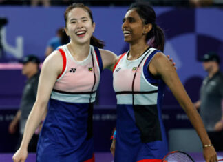 Pearly Tan/Thinaah Muralitharan advanced into the 2024 Korea Open final. (Photo: AFP)