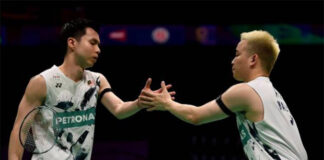 Aaron Chia/Soh Wooi Yik enter the 2024 Denmark Open quarterfinals. (Photo: AFP)