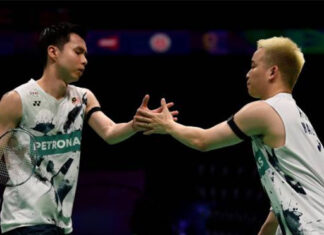 Aaron Chia/Soh Wooi Yik enter the 2024 Denmark Open quarterfinals. (Photo: AFP)