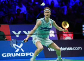Anders Antonsen is set for the 2024 Denmark Open final. (Photo: AFP/Getty Images)