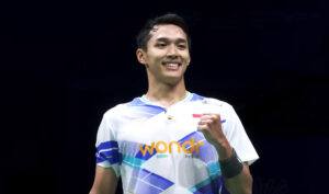 Jonatan Christie encounters controversial line calls in the China Masters semifinal. (Photo: BWF)