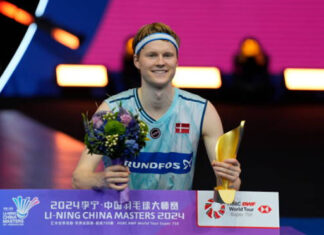 Anders Antonsen wins the 2024 China Masters. (Photo: BWF)