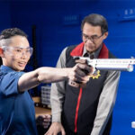 What? Tai Tzu Ying is trading her badminton racket for a gun? (Photo: Kaohsiung City Police Department)