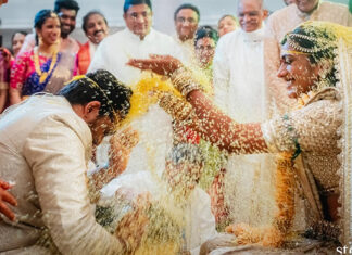 Stunning picture of PV Sindhu and Venkata Datta Sai celebrating their elegant wedding ceremony. (Photo: PV Sindhu's Instagram)