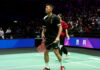 Lin Dan and badminton fans playing exhibition matches at the 2024 King Cup International Badminton Open. (Photo: King Cup)