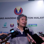 Herry Iman Pierngadi talks to reporters during a training session at Academy Badminton Malaysia. (Photo: BAM)