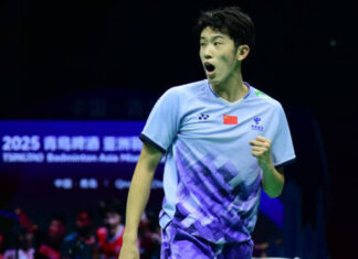 Hu ZheAn continue his strong performance at the 2025 BAMTC. (Photo: AFP)