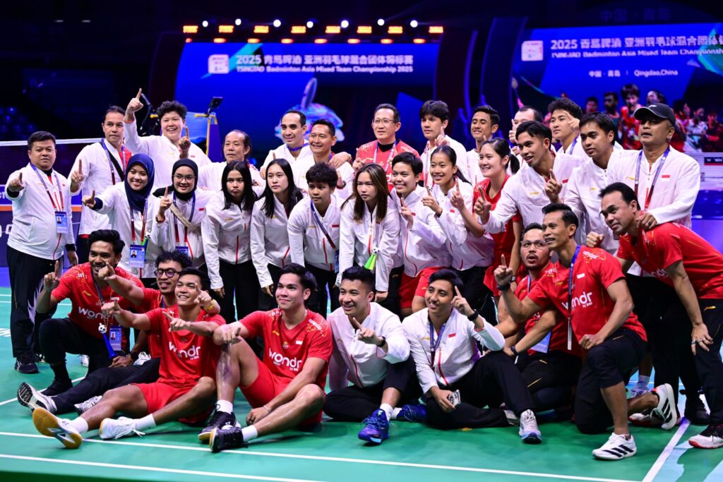 Indonesia beat China 3-1 to claim the 2025 BAMTC title. (Photo: PBSI)