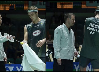 📸 Wow, Peter Gade is now coaching Viktor Axelsen. (Photo: German Open)