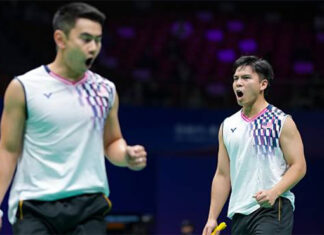 Goh Sze Fei/Nur Izzuddin will play Chen Bo Yang/Liu Yi of China in the 2025 BAC quarterfinals. (Photo: Shi Tang/Getty Images)