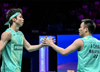 Best of luck to Aaron Chia (R) and Soh Wooi Yik in the 2025 BAC final. (Photo: AFP)