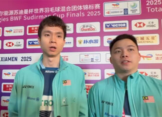 Malaysia’s Sudirman Cup journey is heating up! Best wishes to Aaron Chia-Soh Wooi Yik and Team Malaysia as they chase glory in Xiamen. 🇲🇾🏸 (Photo: Sinchew)