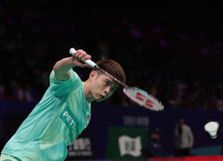 Leon Jun Hao is leading the Malaysian team in the tie against Japan at the 2025 Sudirman Cup. (Photo: Fred Lee/Getty Images)