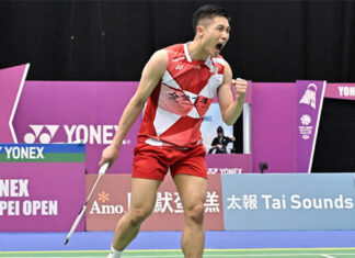 Chou Tien Chen eyes a record fifth title at the 2025 Taipei Open final against Loh Kean Yew. (Photo: LTN)