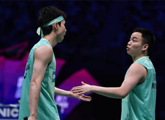 Aaron Chia and Soh Wooi Yik will meet fellow Malaysians Junaidi Arif and Yap Roy King in an exciting 2025 Thailand Open quarterfinal clash. (Photo: AFP)