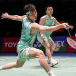 Aaron Chia and Soh Wooi Yik in action during their first-round match at the 2025 Malaysia Masters. (Photo: BWF)