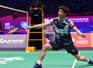 Leong Jun Hao to play Kunlavut VITIDSARN in the Singapore Open quarter-final. (Photo: Bernama)
