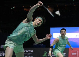 Aaron Chia and Soh Wooi Yik bow out early at the 2025 Indonesia Open after a fierce three-set match. (Photo: Getty Images)