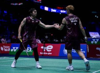 Goh Sze Fei and Nur Izzuddin had a hard-fought win at the 2025 Hong Kong Open first round. (Photo: AFP)