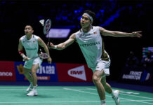 Aaron Chia and Soh Wooi Yik survive a scare in their opening match at the 2025 China Masters. (Photo: AFP)