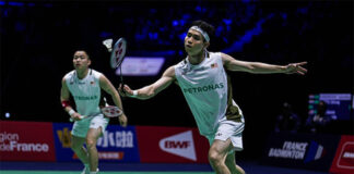 Aaron Chia and Soh Wooi Yik survive a scare in their opening match at the 2025 China Masters. (Photo: AFP)
