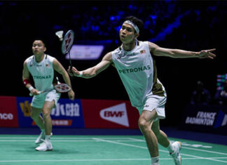 Aaron Chia and Soh Wooi Yik survive a scare in their opening match at the 2025 China Masters. (Photo: AFP)