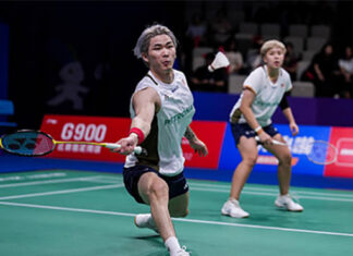 Chen Tang Jie and Toh Ee Wei securing their spot in the China Masters 2025 semifinals. (Photo: AFP)
