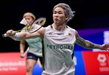 Chen Tang Jie and Toh Ee Wei showcasing strong teamwork and focus against the top-seeded Chinese pair. (Photo: AFP)