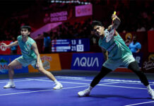 Choong Hon Jian and Muhammad Haikal securing first round victory at the Korea Open 2025. (Photo: AFP)