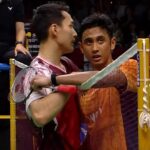 Jonatan Christie greets Alwi Farhan after their 2025 Korea Open semifinal battle. (Photo: BWF)