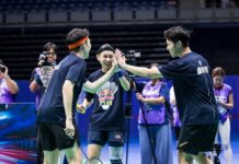 Tai Tzu Ying smiling on court during her Red Bull 3v3 comeback appearance in Kaohsiung. (Photo: Tai Tzu Ying IG)
