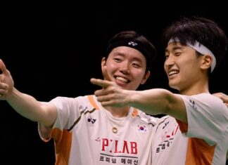 Kim Won Ho and Seo Seung Jae have been showing strong and consistent form all season until their shock second-round exit at the 2025 Denmark Open. (Photo: AFP)