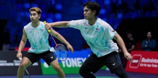 Goh Sze Fei and Nur Izzuddin beat Takuro Hoki and Yugo Kobayashi to enter the second round of the 2025 French Open. (Photo: AFP)