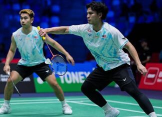 Goh Sze Fei and Nur Izzuddin beat Takuro Hoki and Yugo Kobayashi to enter the second round of the 2025 French Open. (Photo: AFP)