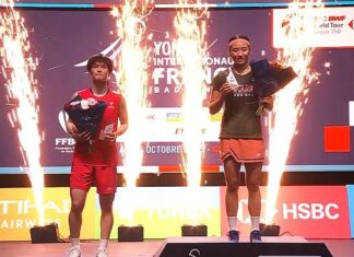 An Se Young celebrates after winning the women’s singles final at the 2025 French Open in Paris. (Photo: AFP)